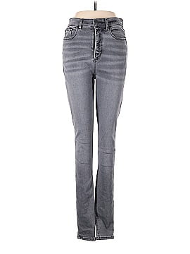 Ann Taylor LOFT Tall High Rise Sculpt Jeggings in Light Grey Wash (view 1)