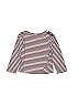 Knitworks Stripes Burgundy Long Sleeve T-Shirt Size 16 - photo 2