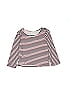 Knitworks Stripes Burgundy Long Sleeve T-Shirt Size 16 - photo 1