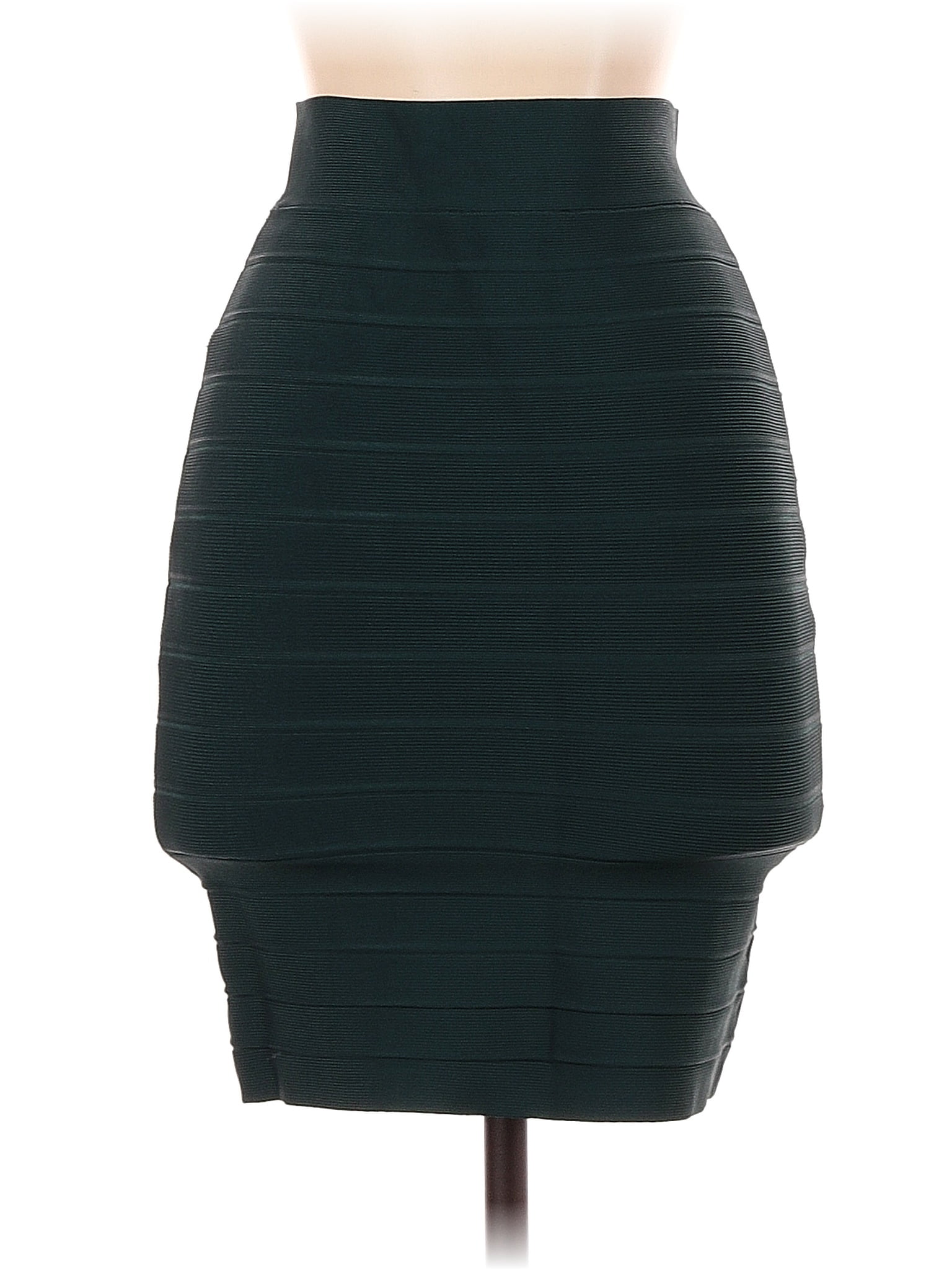 BCBGMAXAZRIA Solid Green Teal Casual Skirt Size XS - 81% off