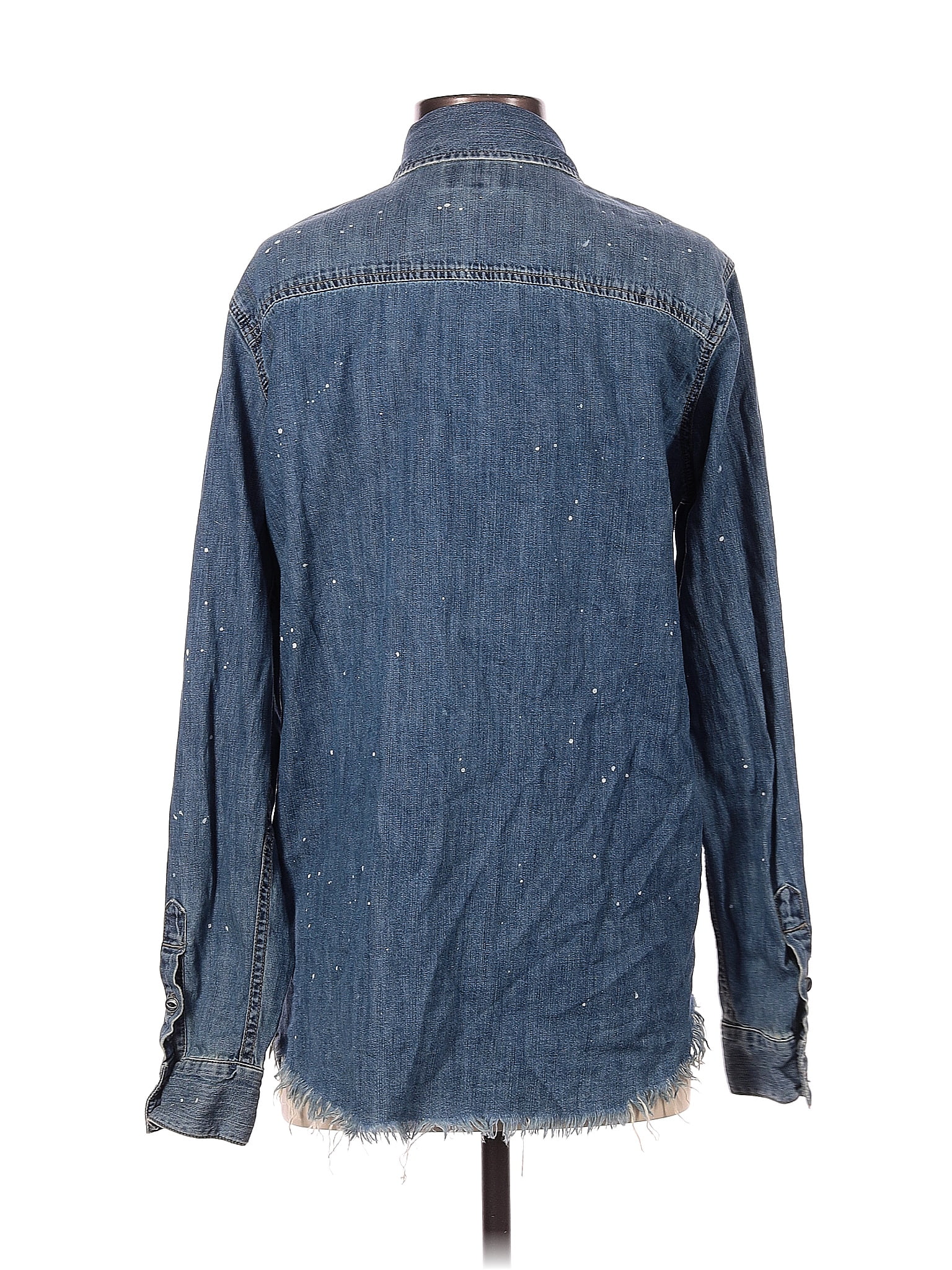 Lucky Brand 100% Cotton Blue Long Sleeve Top Size M - 62% off