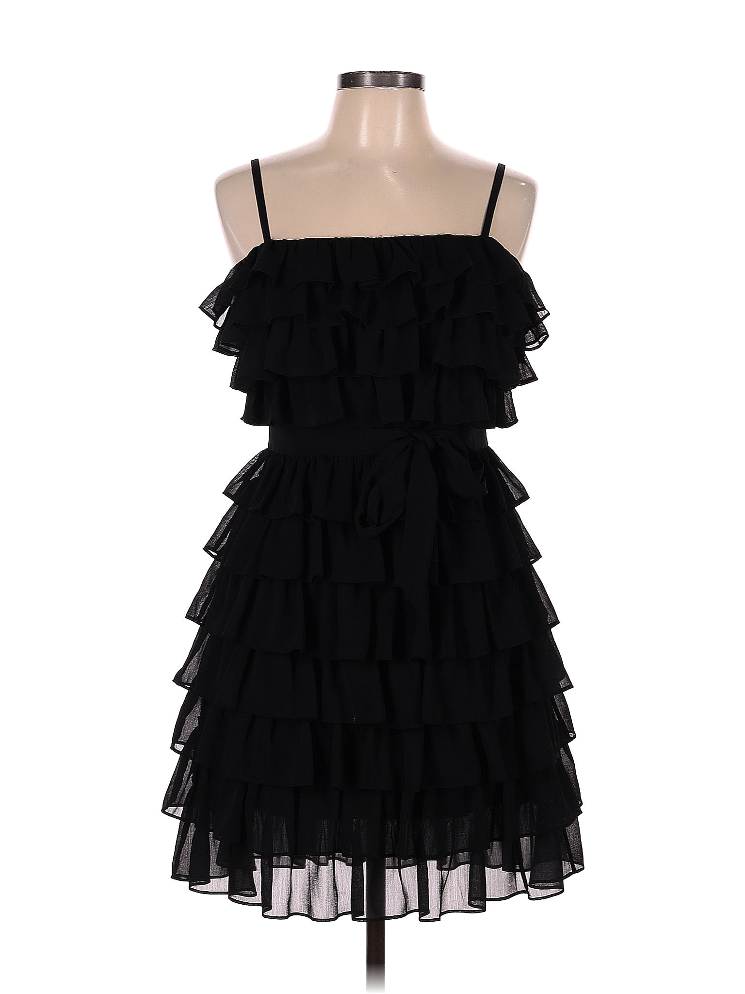 R&K Originals Solid Black Casual Dress Size 14 - 48% off