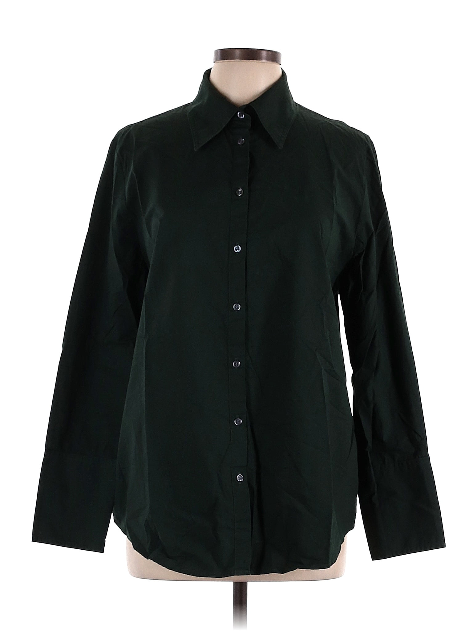 Earth Green Long Sleeve Button Down Cotton - M main image 1
