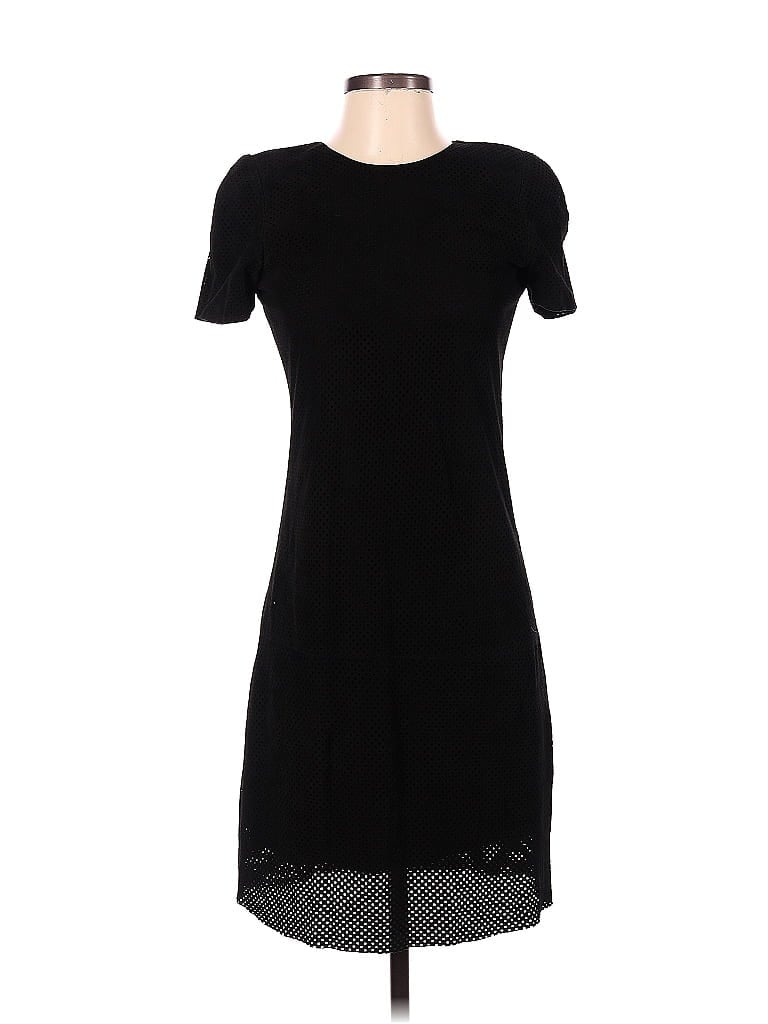 Theory 100% Lambswool Solid Black Casual Dress Size 2 - photo 1