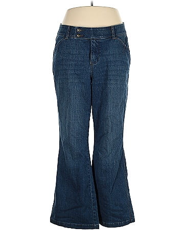 Lane Bryant Solid Blue Jeans Size 16 (Tall) - 62% off