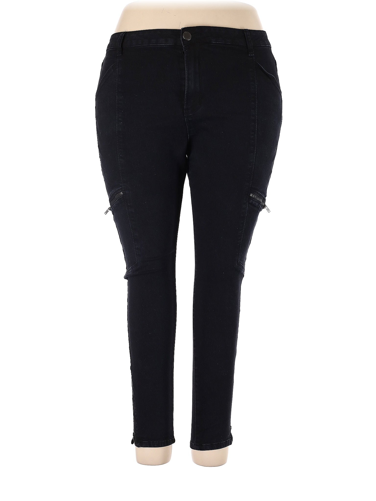 City Chic Black Jeans Size 20 (Plus) - 63% off