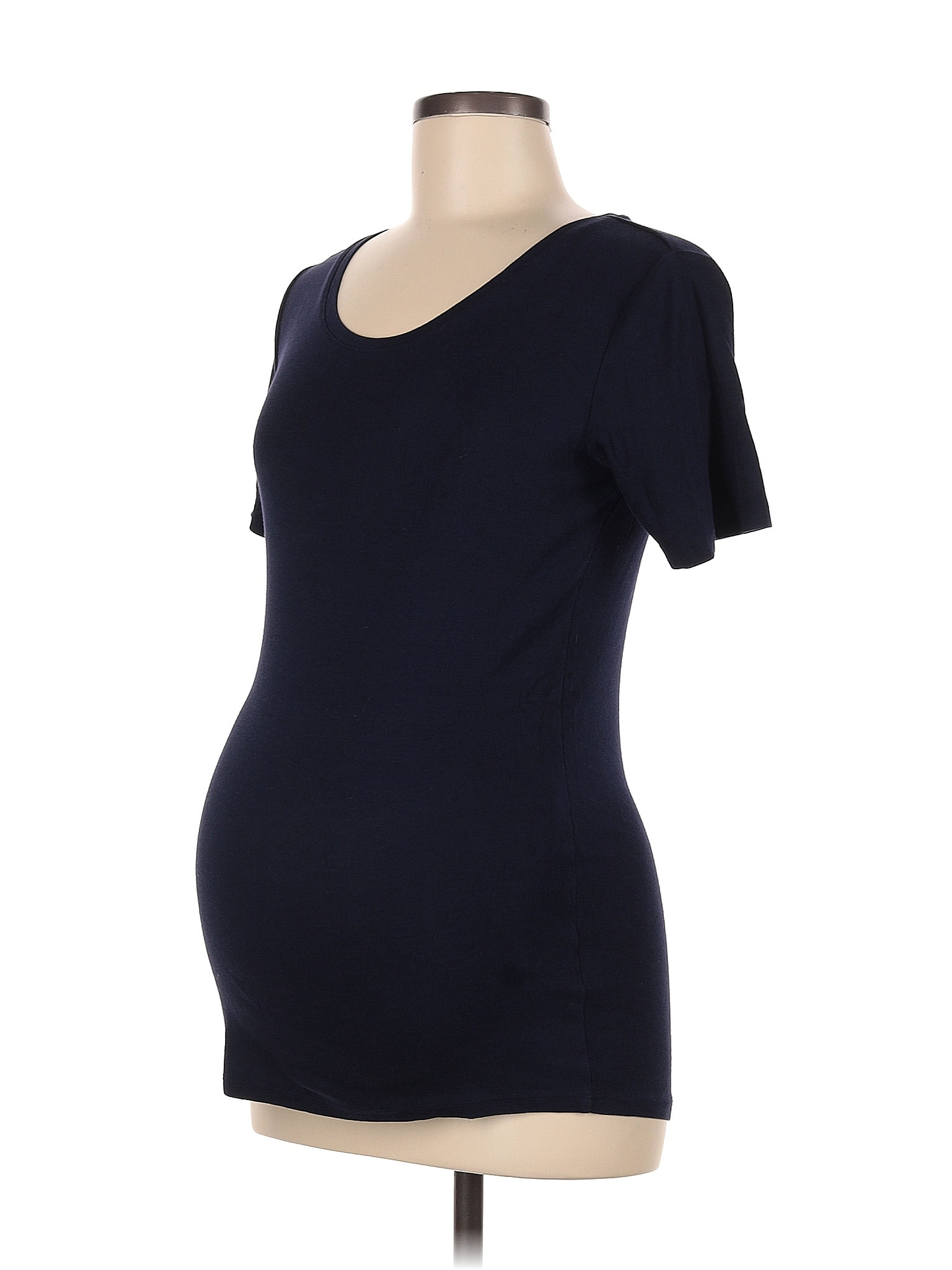 Gap - Maternity Polka Dots Blue Short Sleeve T-Shirt Size M