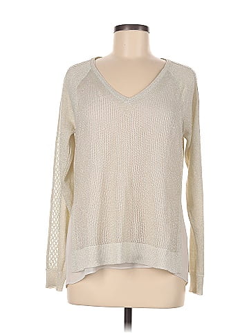 Lucky Brand Color Block Ivory Pullover Sweater Size M - 70% off