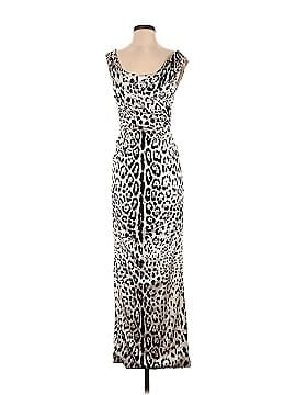 Dolce & Gabbana Animal Print Silk Maxi Cocktail Dress (view 1)