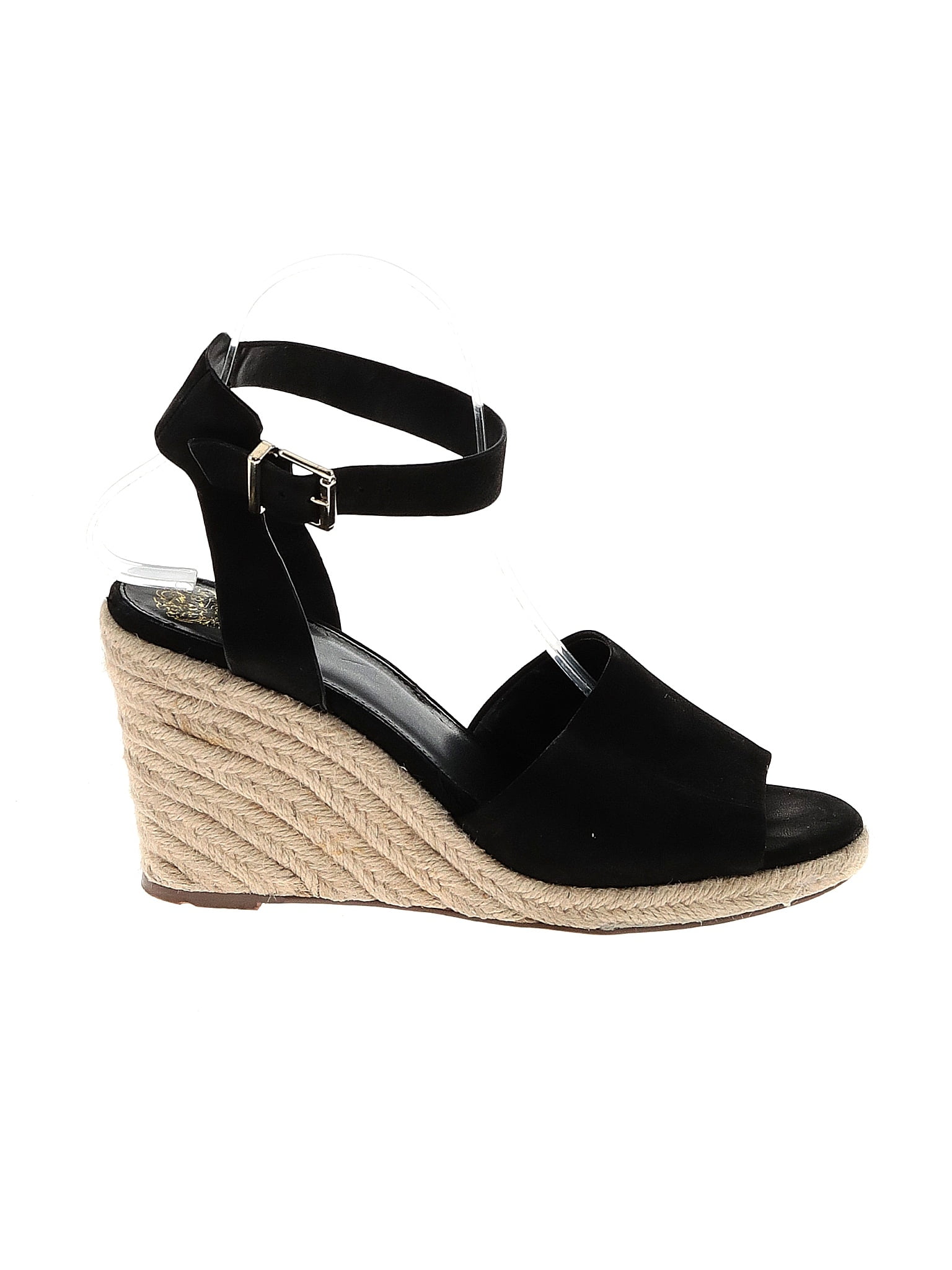 Vince Camuto Women's Pia Wedge Sandal Black Size 8.5 M