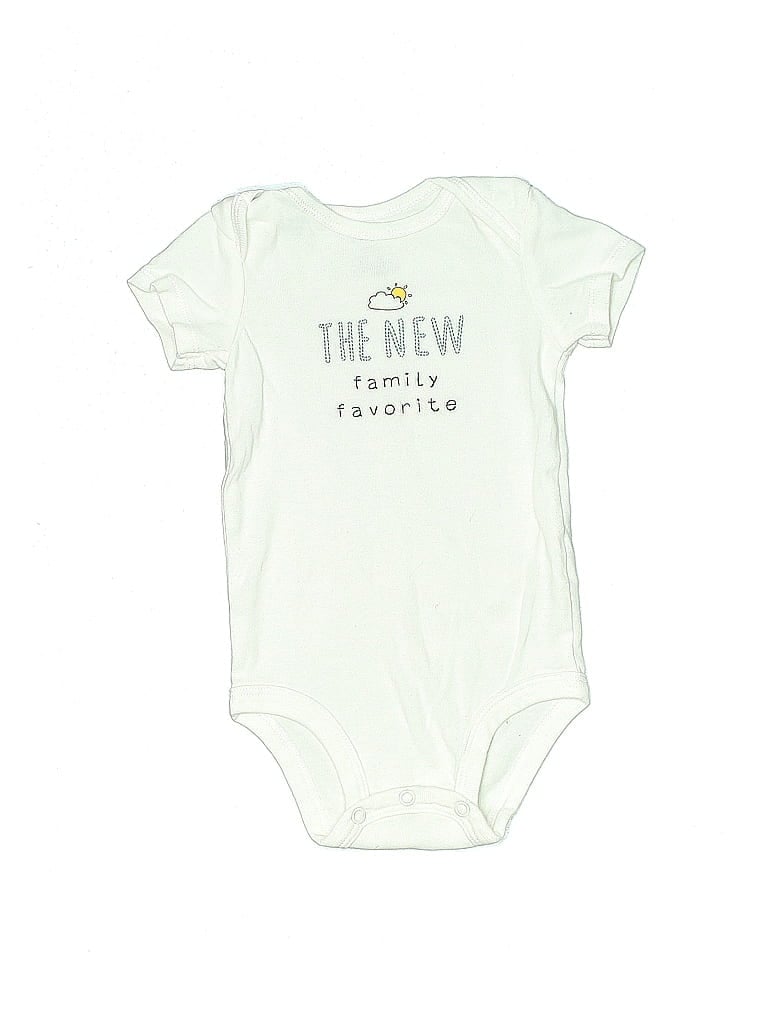 Click to view more detailed imagery on our partner's website Pre-owned Carter's Babies' Short Sleeve Onesie In White