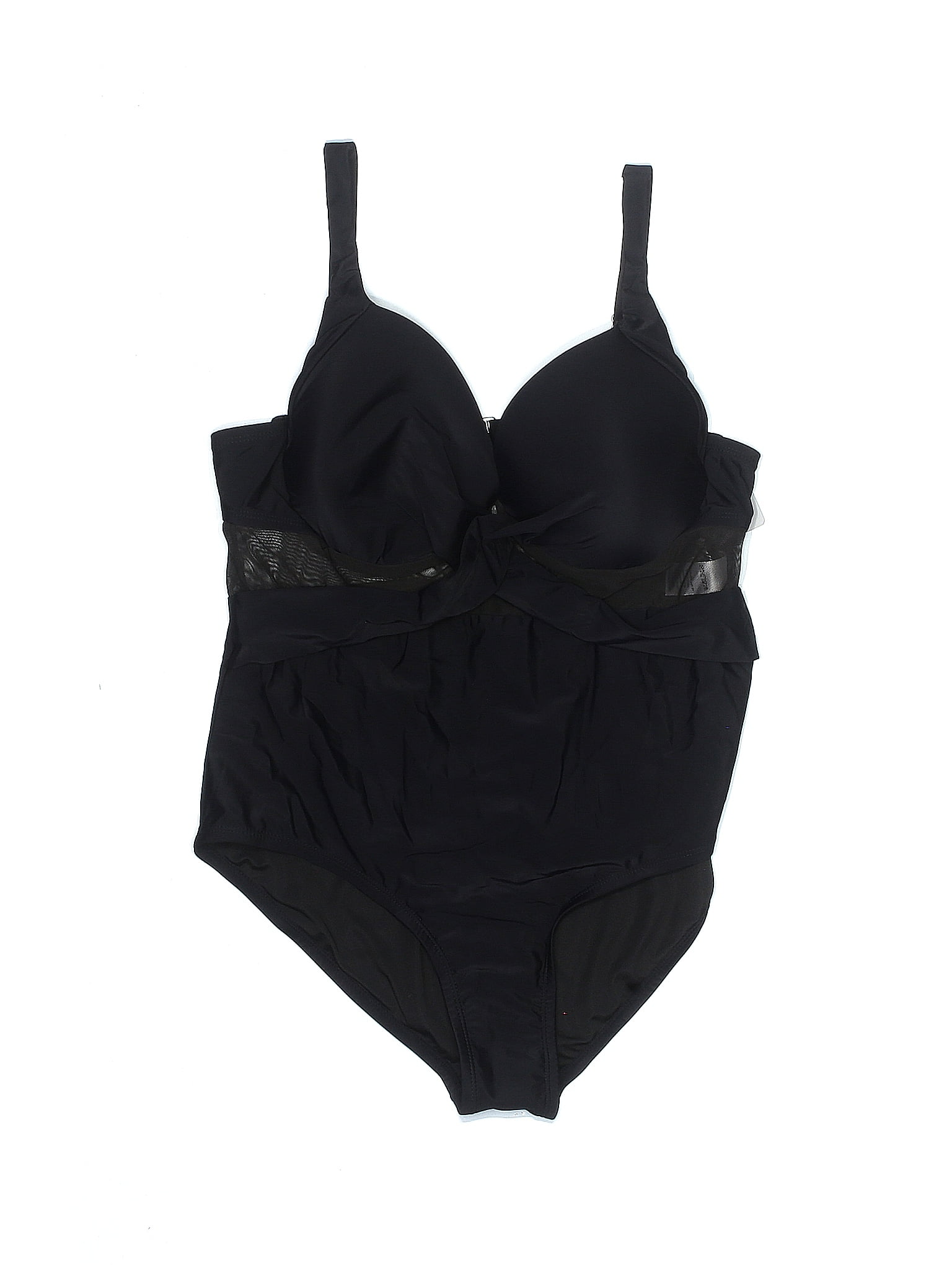 Meet.Curve Solid Black One Piece Swimsuit Size 3X (Plus) - 44% off