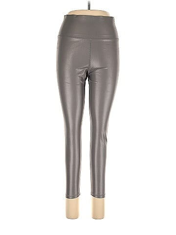 Carbon38 Solid Gray Silver Leggings Size L - 48% off