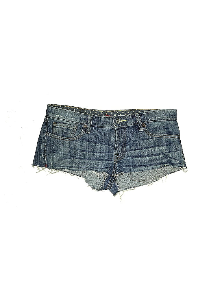 Lucky Brand Solid Blue Denim Shorts Size 4 - 71% off