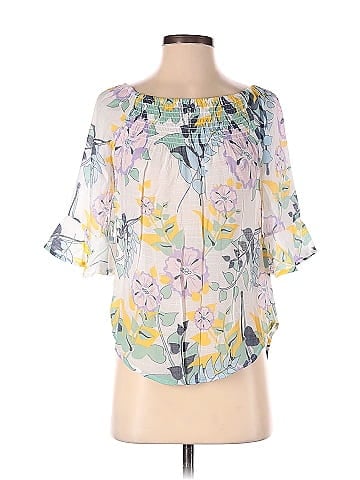 Ashley Blue Short Sleeve Blouse (view 1)