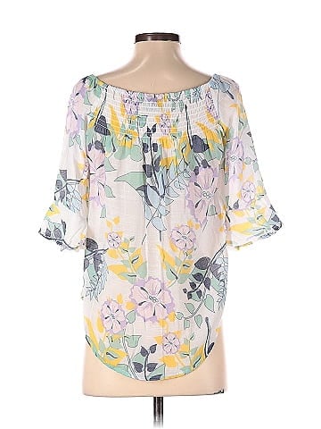 Ashley Blue Short Sleeve Blouse (view 2)