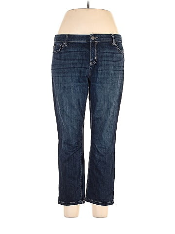 Simply Vera Vera Wang Solid Blue Jeans Size 16 - 53% off