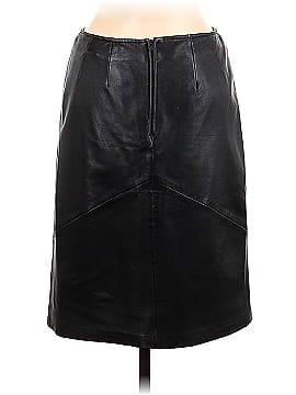Vakko Leather Skirt (view 2)
