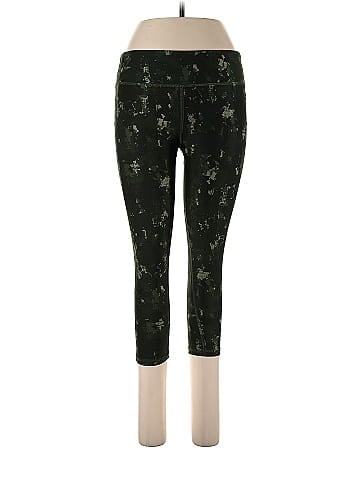 Marika Sport Floral Black Green Active Pants Size L - 69% off