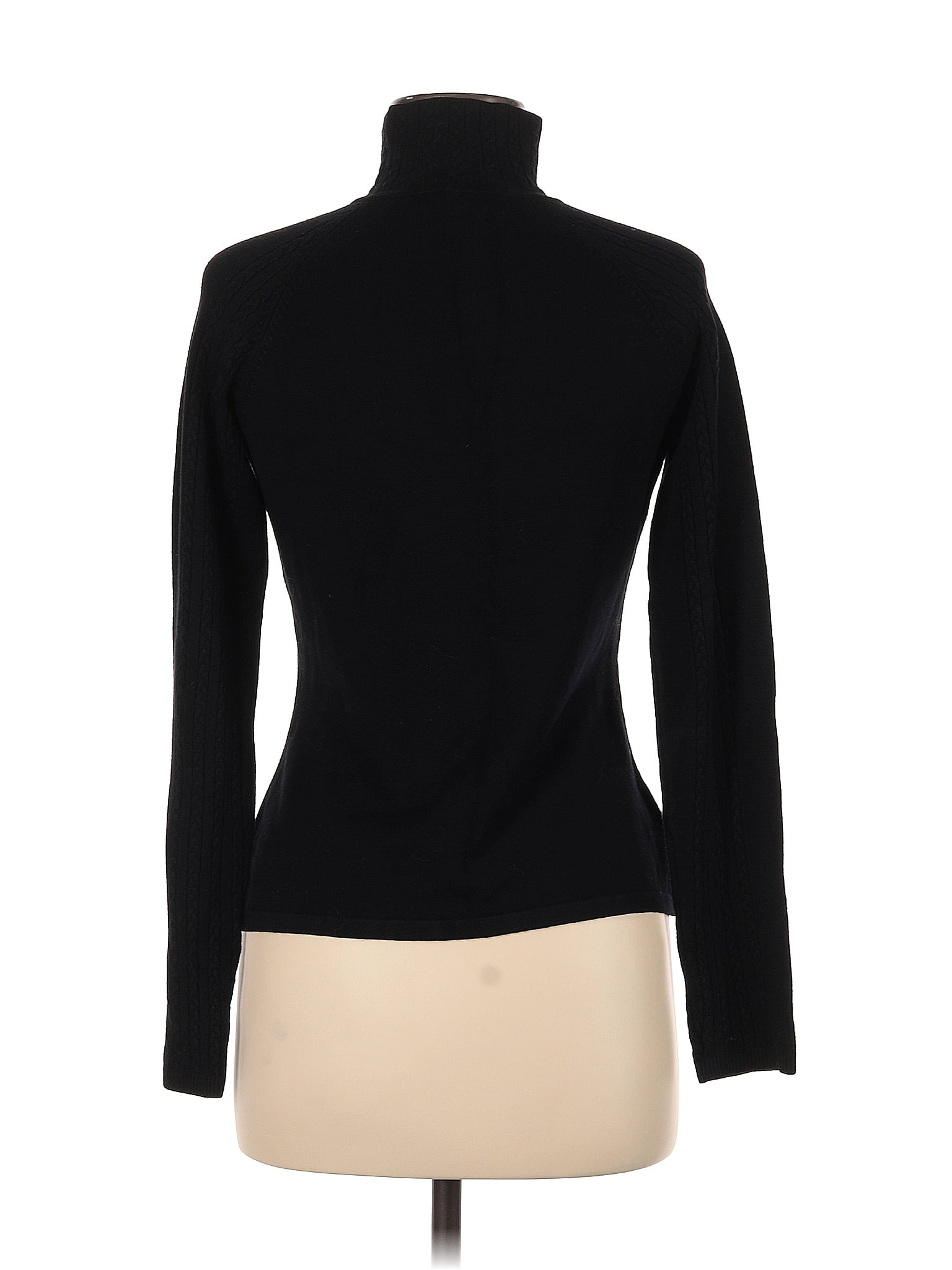 NILS Sportswear Color Block Solid Black Turtleneck Sweater Size M - 76% off