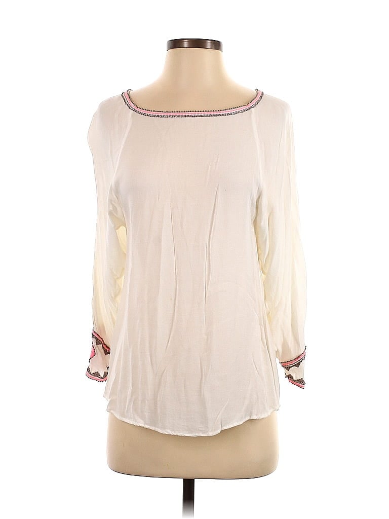 Zara Basic Ivory Long Sleeve Top Size S - photo 1