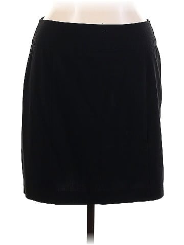 Simply Vera Vera Wang Solid Black Casual Skirt Size XL - 56% off