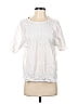 Uniqlo 100% Cotton White Short Sleeve Blouse Size S - photo 1