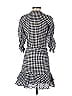Veronica Beard Checkered-gingham Houndstooth Plaid Gray Casual Dress Size 0 - photo 2