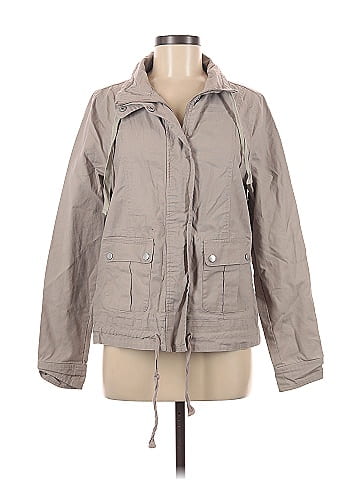 BKE 100% Cotton Solid Tan Gray Jacket Size M - 69% off