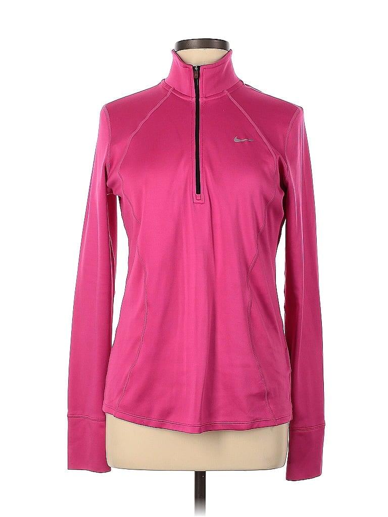 Nike 100% Polyester Pink Track Jacket Size L - photo 1