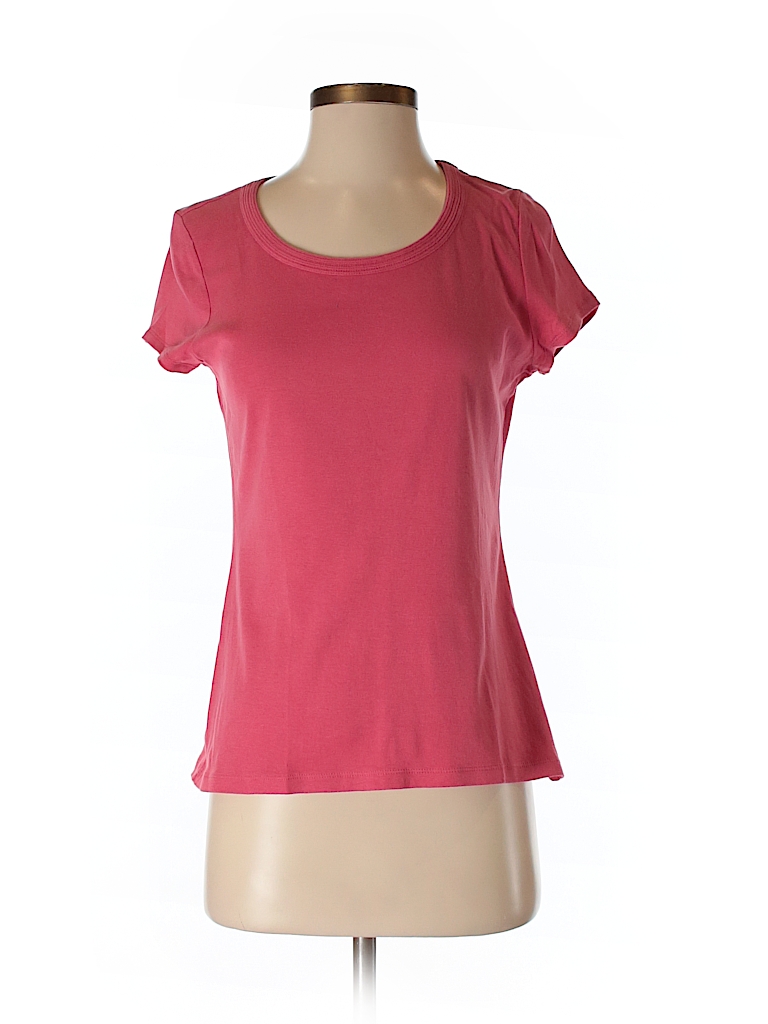 Talbots Outlet 100% Cotton Solid Pink Short Sleeve T-Shirt Size S - 61% ...
