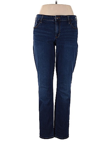 Old Navy Solid Blue Jeans Size 14 (Tall) - 46% off