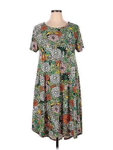 Lularoe Multi Color Green Casual Dress Size XL - 47% off