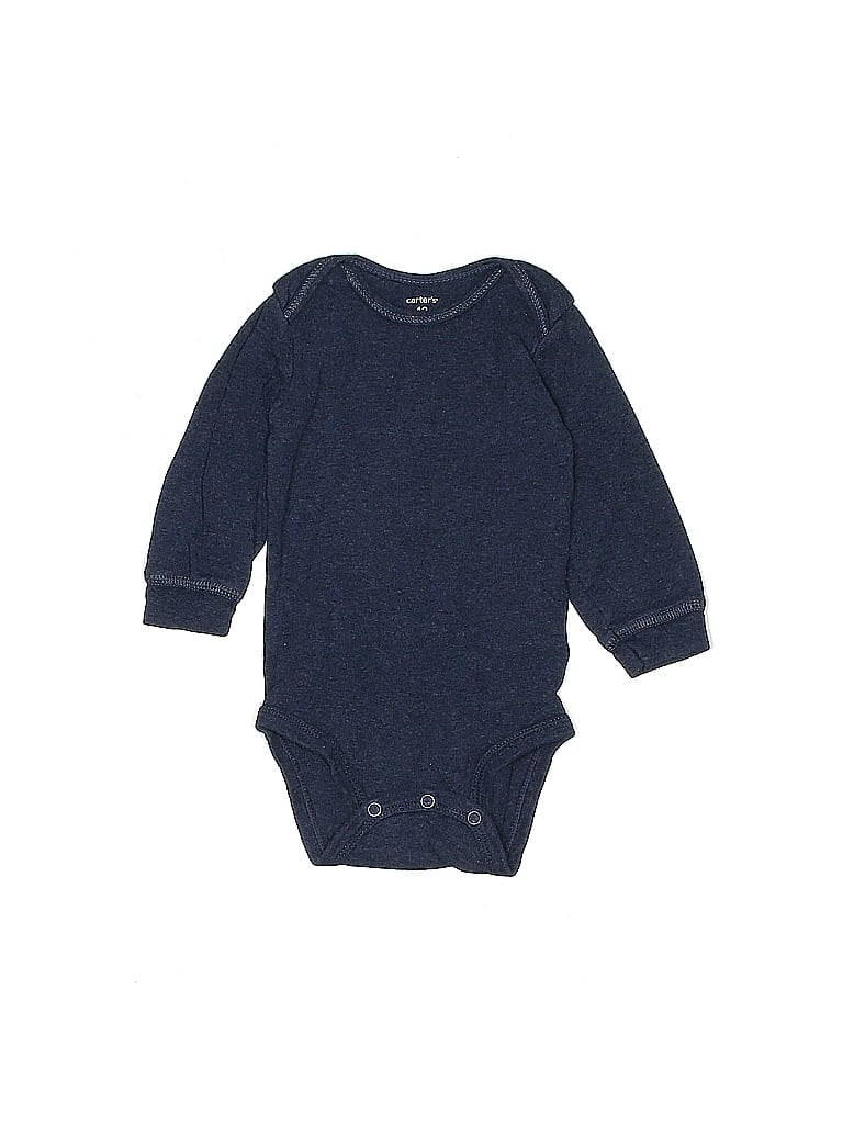 Pre-owned Carter's Babies' Long Sleeve Onesie In Blue