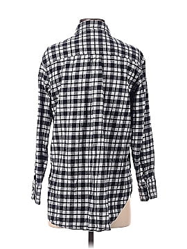 Madewell Flannel Oversized Side-Button Shirt in Bridgeport Plaid (view 2)