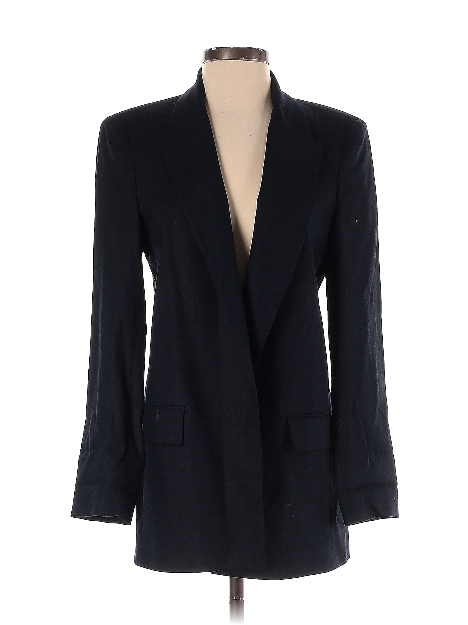 Zara Solid Black Blazer Size S 44 Off Thredup