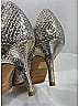 Jimmy Choo 100% Leather Jacquard Marled Snake Print Brocade Silver Heels Size 41 (EU) - photo 7