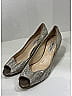 Jimmy Choo 100% Leather Jacquard Marled Snake Print Brocade Silver Heels Size 41 (EU) - photo 5