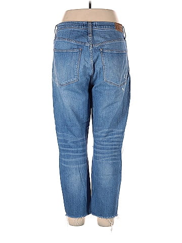 Madewell Solid Blue The High-Rise Slim Boyjean in Dover Wash: Raw-Hemmed  Edition Size 30 (Plus) - 60% off