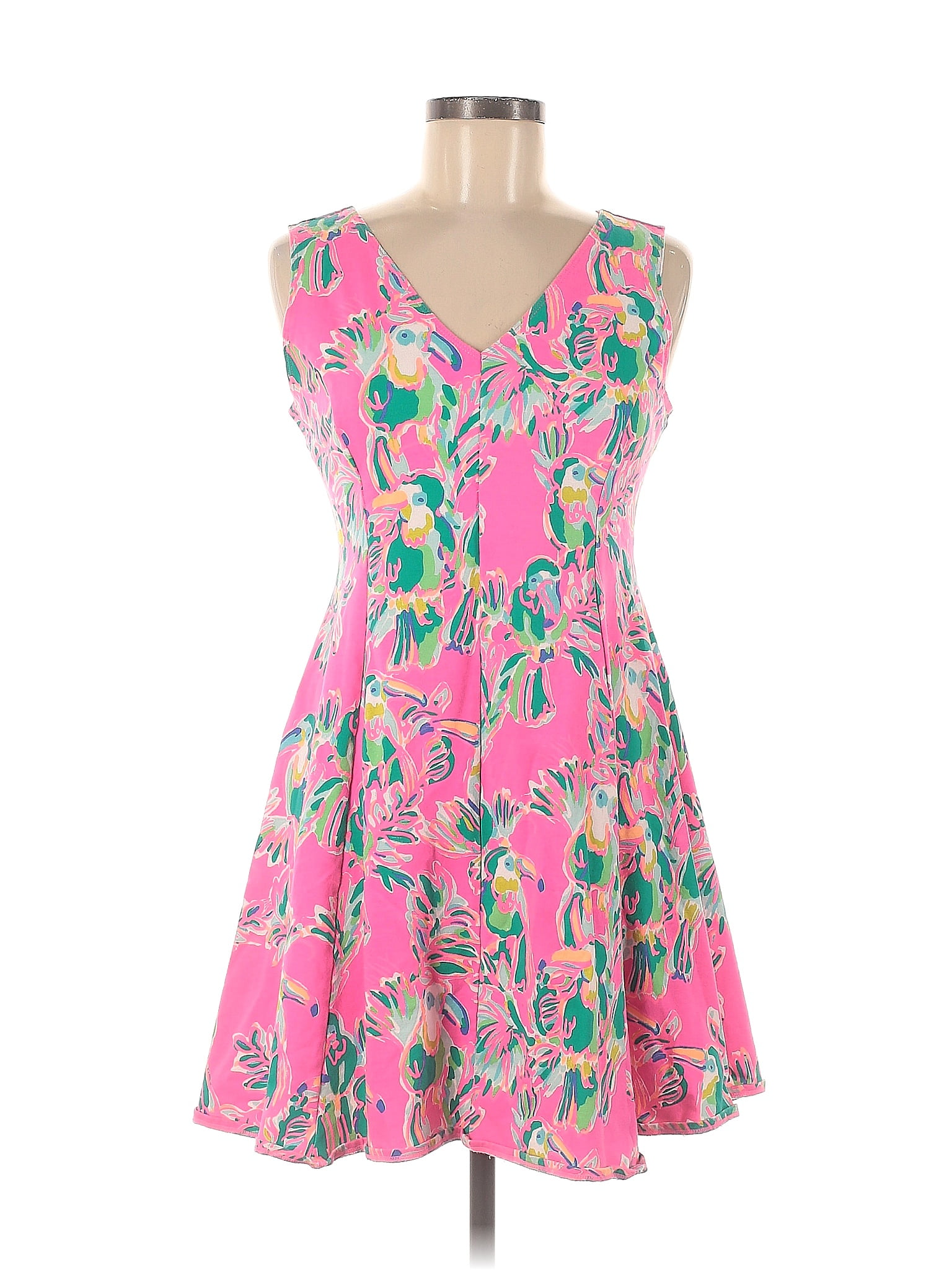 Lilly Pulitzer Floral Pink Casual Dress Size M 60 Off Thredup