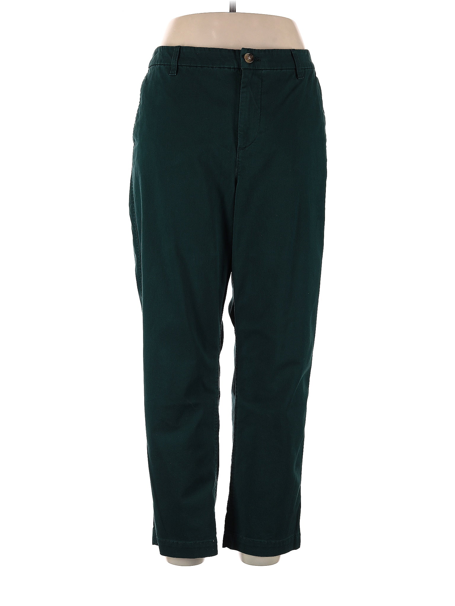 J.Crew Factory Store Solid Green Cords Size 16 - 70% off