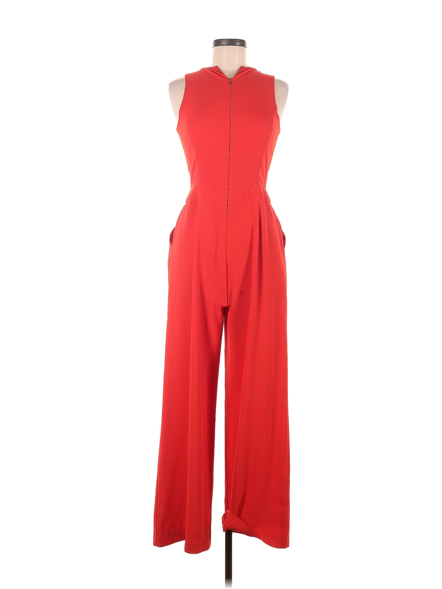 Trina Turk Solid Red Jumpsuit Size 6 80 off ThredUp