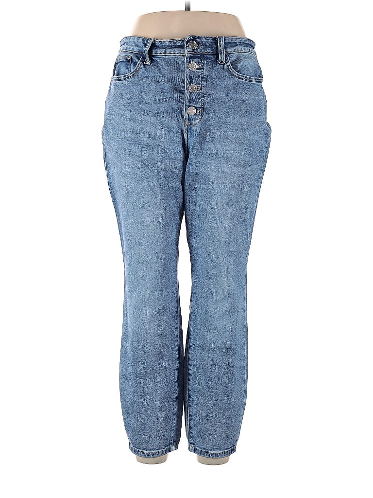 LC Lauren Conrad Solid Blue Jeans Size 14 - 64% off