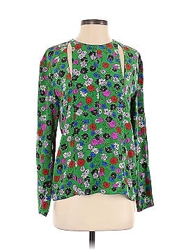 Topshop Boutique Long Sleeve Silk Top (view 1)