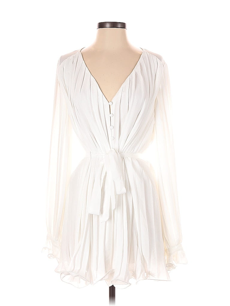 Endless Rose 100% Polyester Solid White Romper Size S - 75% off | ThredUp