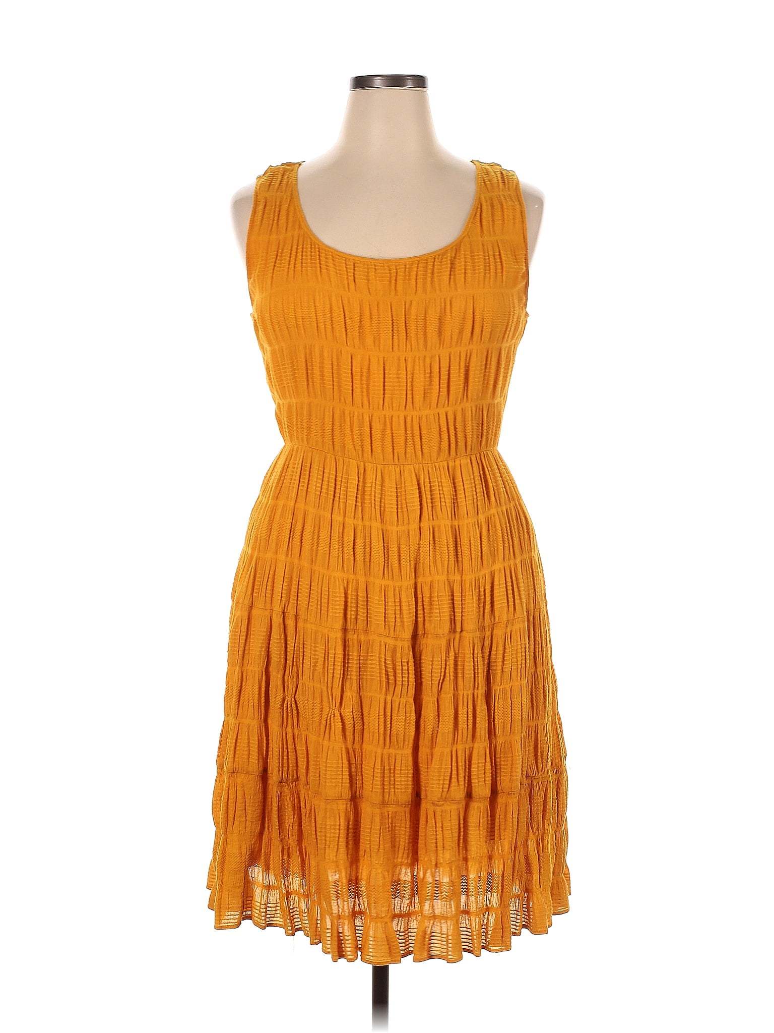 Max Studio Solid Yellow Orange Casual Dress Size XL 72 off ThredUp