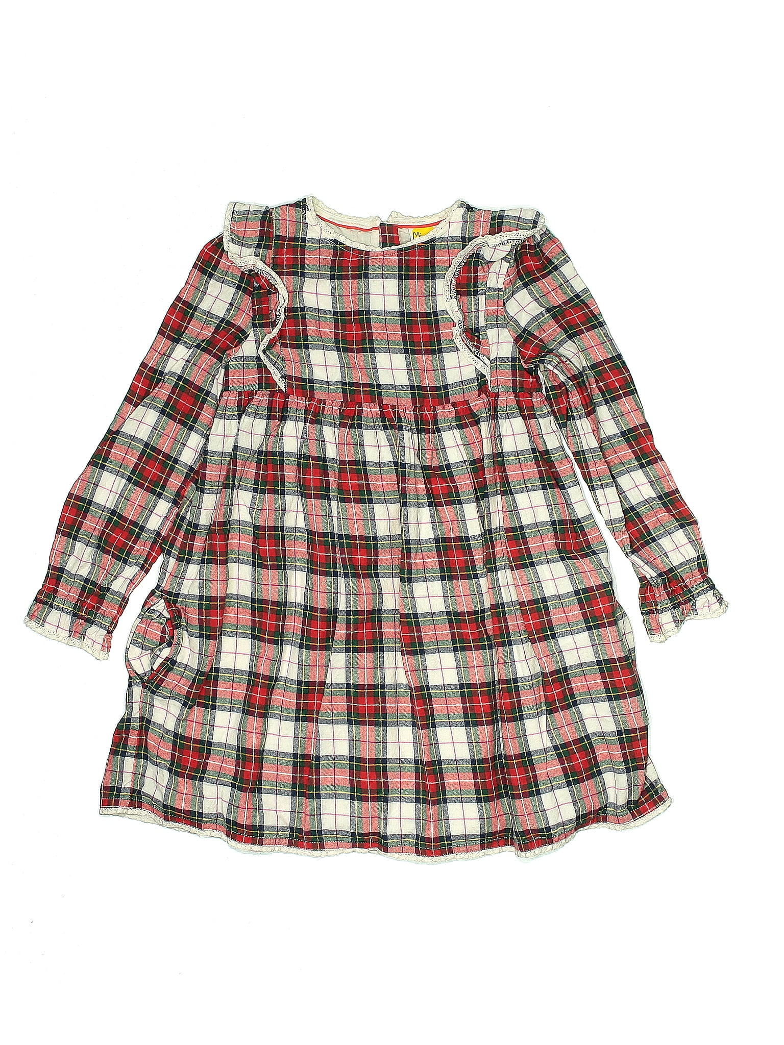 Mini Boden 100% Cotton Plaid Red Dress Size 9 - 10 - 56% off | ThredUp