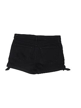 Ann Taylor LOFT Tie Hem Denim Shorts in Black (view 2)