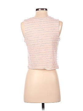 Madewell Raw-Edged Hangout Muscle Tank in Textured Stripe (view 2)