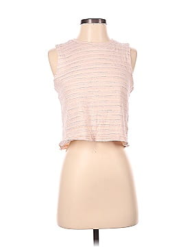 Madewell Raw-Edged Hangout Muscle Tank in Textured Stripe (view 1)